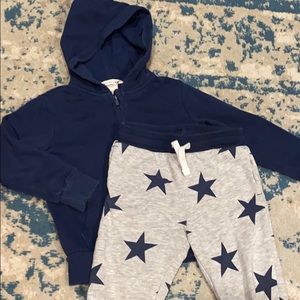 Adorable H&M navy and gray 2-pc outfit